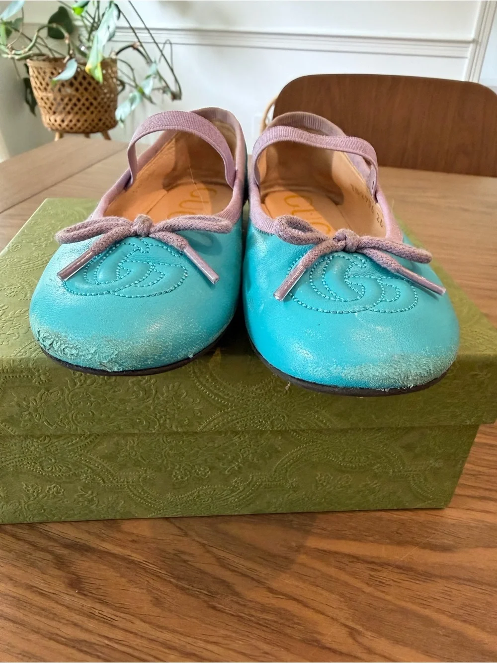Gucci Kids Leather Mary Jane Ballet Flats – Size EU 26